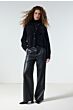 Tramontana Feather Yarn Jacket Black