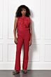 Studio Anneloes Flair Honeycomb Trousers Deep Red