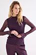 Tramontana Top Flared Cuff Aubergine Noir