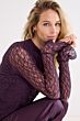 Tramontana Top Flared Cuff Aubergine Noir