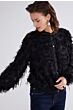 Summum Woman Blouse Fringe Fluffy Black