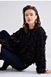 Summum Woman Blouse Fringe Fluffy Black