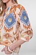 Geisha Blouse Print Camel / Orange / Blue 
