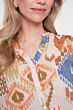 Geisha Blouse Print Camel / Orange / Blue 