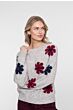 Geisha Pullover Flowers Sand.Burgundy/Navy