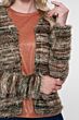 Geisha Vest Striped Hairy Brown