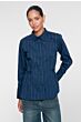 Geisha Blouse Stripe With Details Navy/White 