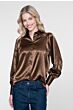 Geisha Top Satin Brown