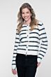 Geisha Cardigan Stripe Hairy Offwhite