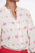 Geisha Blouse Embriodery Offwhite/Red 