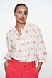 Geisha Blouse Embriodery Offwhite/Red 