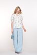 Geisha Pants Light Blue / Offwhite