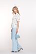 Geisha Pants Light Blue / Offwhite