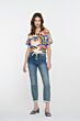 Geisha Jeans Turn Up Mid Bleu Denim