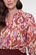 Geisha Blouse Ecru/Brown/Cassis