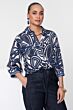 Geisha Blouse Ecru/Navy