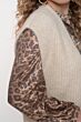Geisha Blouse Velvet Look Leopard Gold