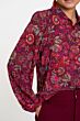 Geisha Blouse Print Fuchsia Rood