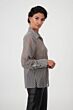 Monari Blouse Semi-transparant Black/Grey