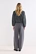 Tramontana Tailored Barrel Fit Trousers Graphite 