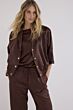 Tramontana Elasticated Short Sleeve Jacket Choco