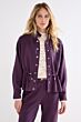 Tramontana Jacket Drawcord Waist Aubergine Noir 
