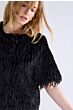 Summum Woman Shortsleeve Jacket Faux Feather Fur