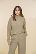 Geisha Jacquard Sweat Buttons Sand 