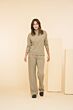 Geisha Jacquard Sweat Buttons Sand 