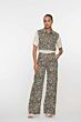Geisha Jeans Gilet Leopard Print 