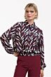 Studio Anneloes Jonny Leaves Crepe Blouse Merlot