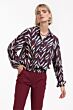 Studio Anneloes Jonny Leaves Crepe Blouse Merlot