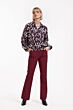 Studio Anneloes Jonny Leaves Crepe Blouse Merlot