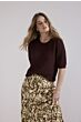 Tramontana Jumper Button Detail Chocolate 