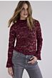 Tramontana Velvet Stretch Lace Top Pomegranate