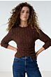 Tramontana Stretch Lace Top Chocolate