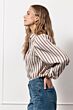 Studio Anneloes Lina Stripe Blouse Caramel/Inkblue
