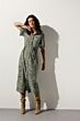 Tramontana Maxi Shirt Dress Zebra Swirl PrintGreen