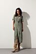 Tramontana Maxi Shirt Dress Zebra Swirl PrintGreen