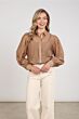 Nukus Milanova Blouse Embriodery Toffee