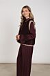 Nukus Lana Gilet Cherry/Taupe