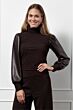 Studio Anneloes Noortje Faux Leather Top Expresso