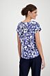 Monari T-shirt Paisley met Tekst Deep Sea