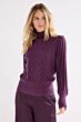 Tramontana Puff-Sleeve Jumper Aubergine Noir 