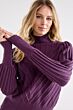 Tramontana Puff-Sleeve Jumper Aubergine Noir 