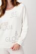 Monari Pullover Strassteentjes en Studs Off-white 