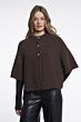 Rino & Pelle Elco Knitted Cape Dark Brown