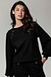 Tramontana Sweater Sailor Buttons Black