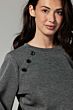 Tramontana Sweater Sailor Buttons Antraciet 