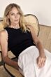 Tramontana Contrast Scallop-Neck Singlet Black